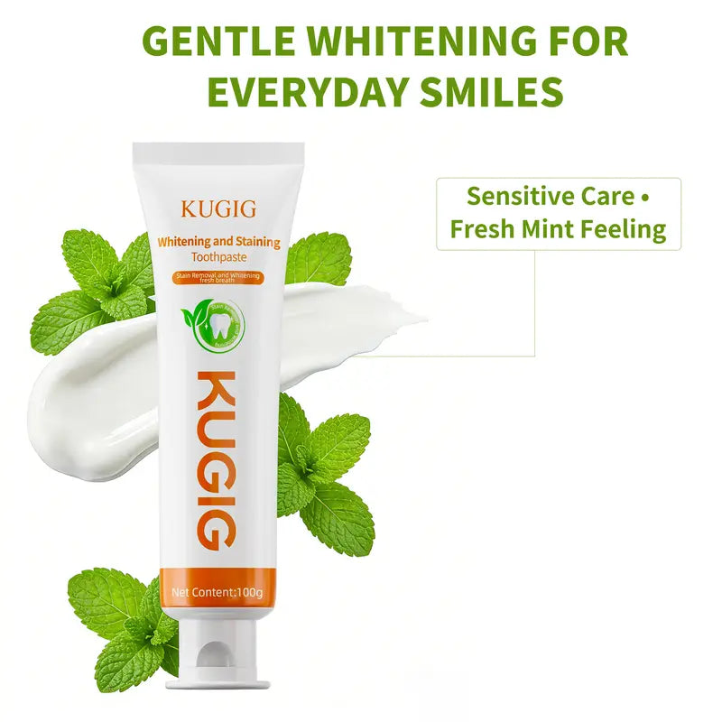 KUGIG Fluoride-Free Whitening Toothpaste — Nano-Hydroxyapatite For Sensitive Teeth